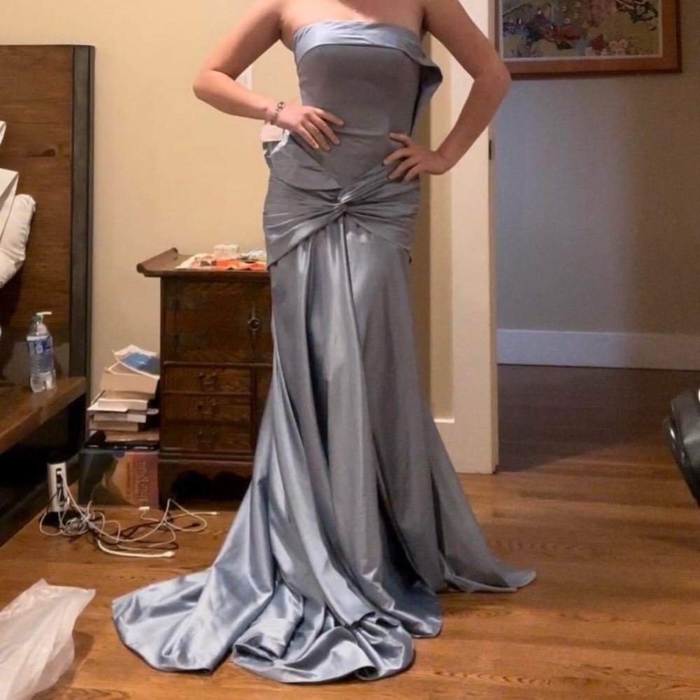Light blue evening gown prom dress from ballbella. never worn, tags still on! ye